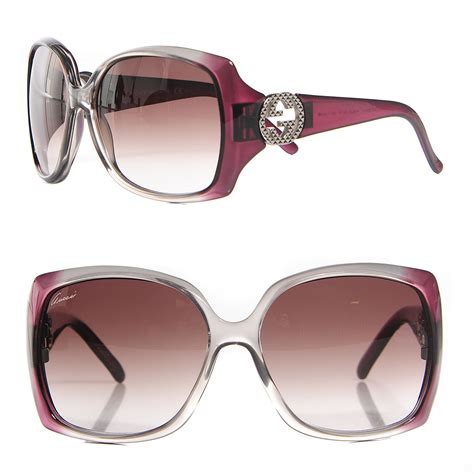 gucci grey and purple big sunglasses|gucci sunglasses purple frame.